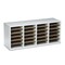 Safco Wood/Laminate Literature Sorter, 24 Sections, 39 1/4 x 11 3/4 x 16 3/8, Gray 9423GR - alternate 1